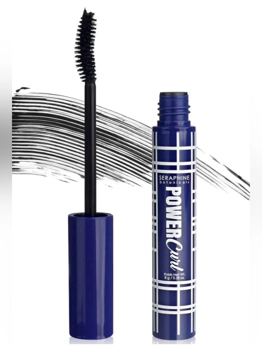 SERAPHINE BOTANICALS Power Curl Mascara in Jet Black ~ SEALED AND FULL SIZE